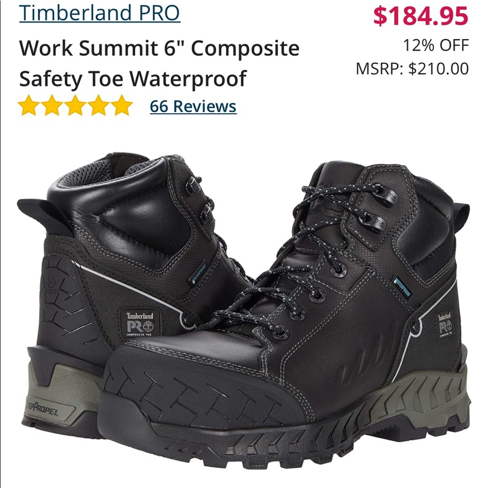 Timberland Pro Work Summit 6” composite boot